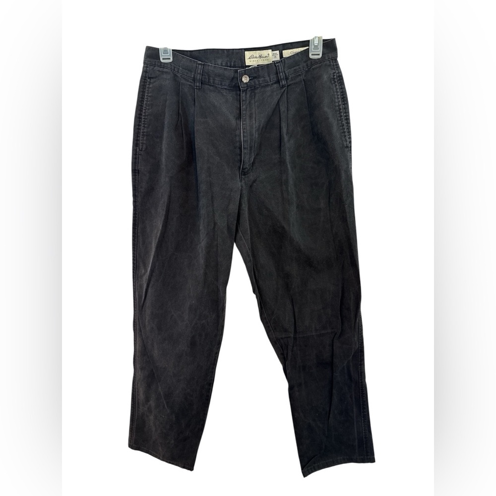 Eddie Bauer Men's Black Pants size 35- Classic Casual Straight leg